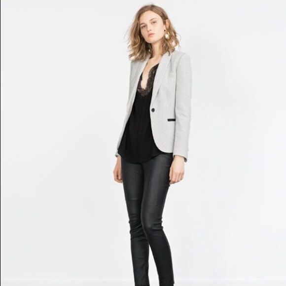 ✨HP✨Zara WOOL BLAZER WITH BUTTON✨ - Picture 1 of 9